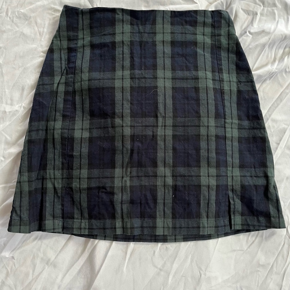 John Galt plaid mini skirt